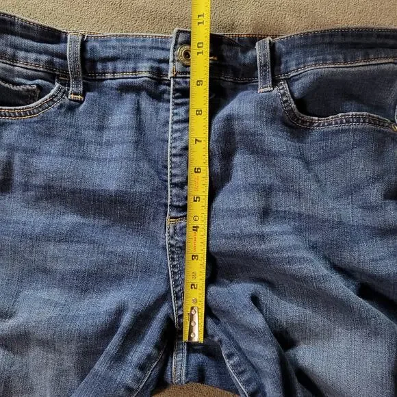 St Johns Bay Womens Jeans Size 14 Dark Wash Painters Recycle - Picture 4 of 14